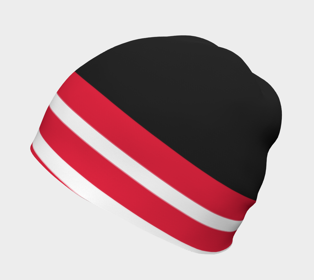 Tuque a bande rouge & noir