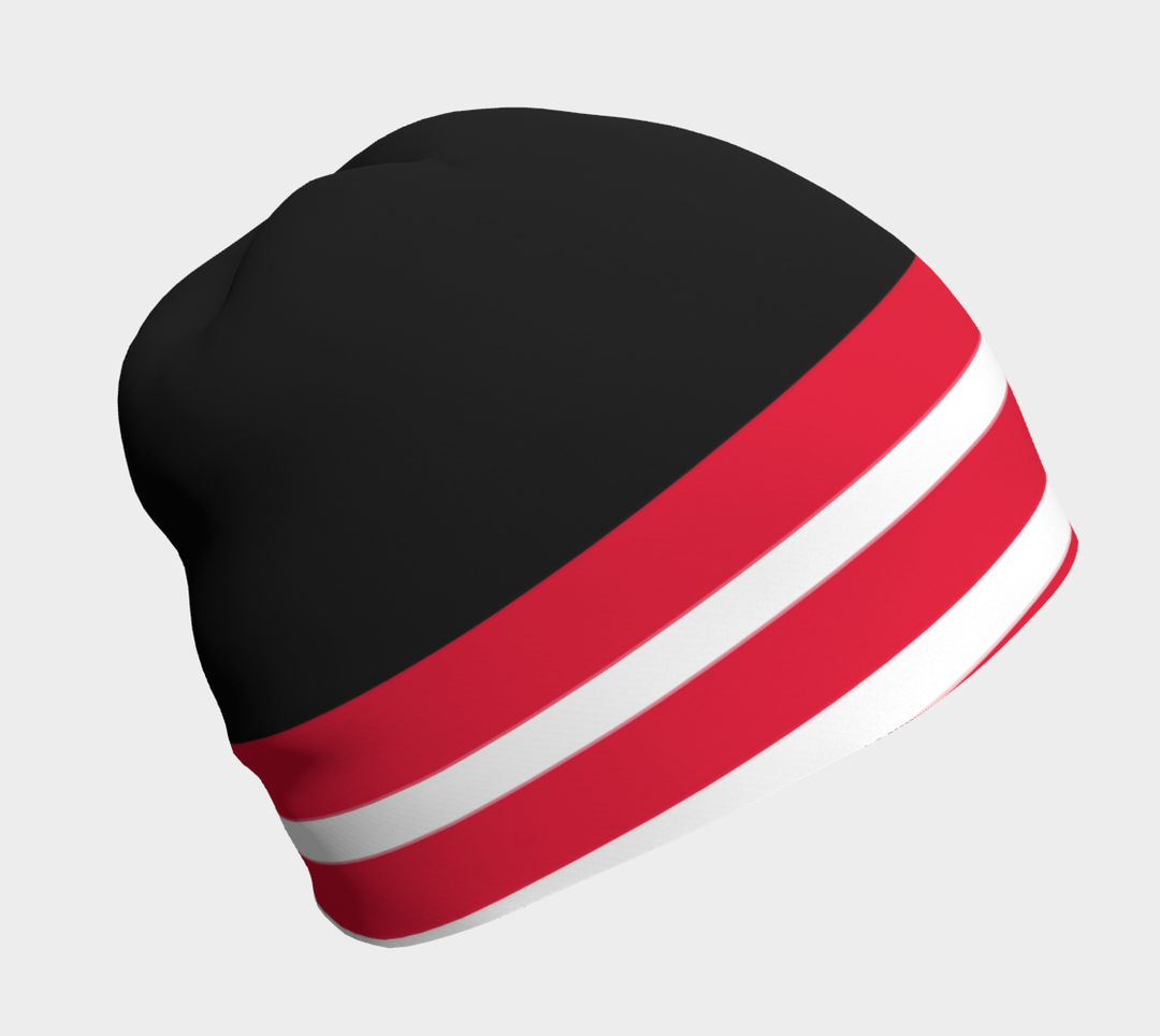 Tuque a bande rouge & noir