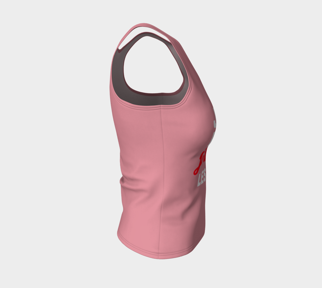 Camisole cardio "Je cours parce que j'adore les sushis" rose