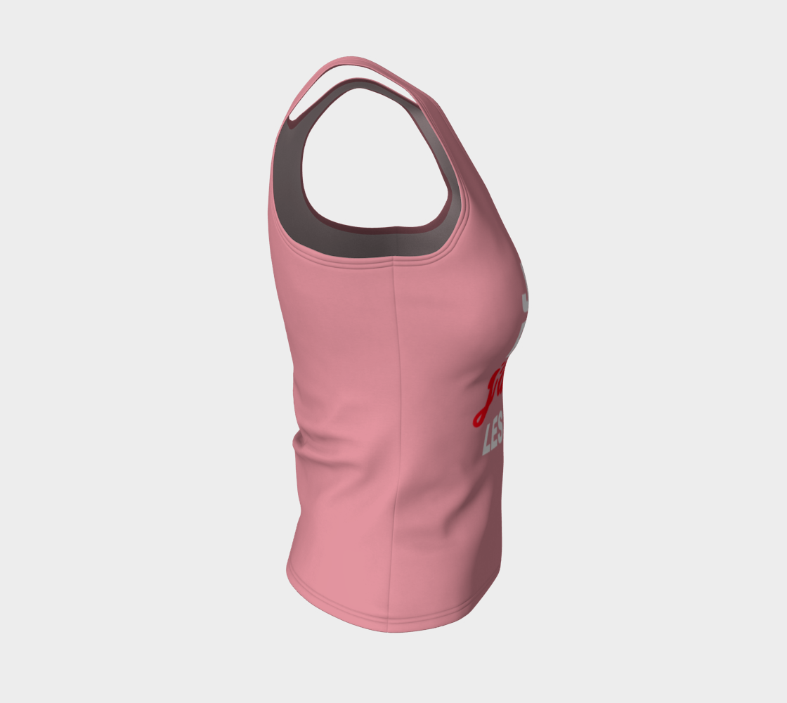 Camisole cardio "Je cours parce que j'adore les sushis" rose