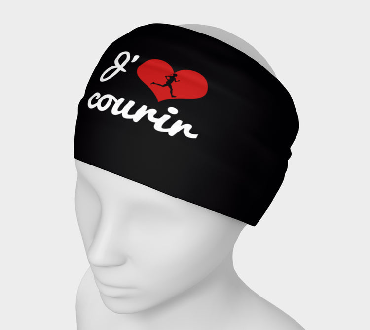Bandeau d'entraînement "J'aime courir" mauve running