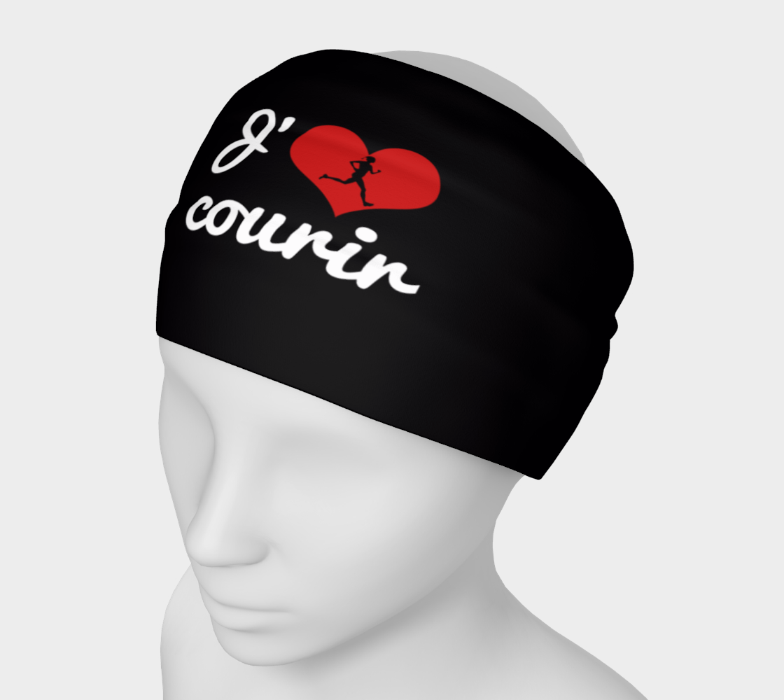 Bandeau d'entraînement "J'aime courir" mauve running