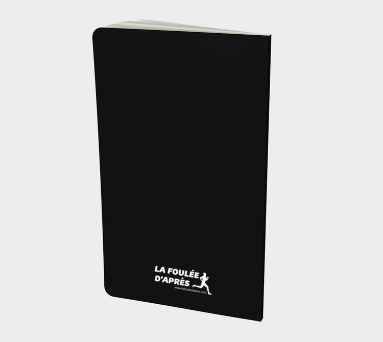 Carnet inspirant "C'est mon heure de bonheur" noir course à pied