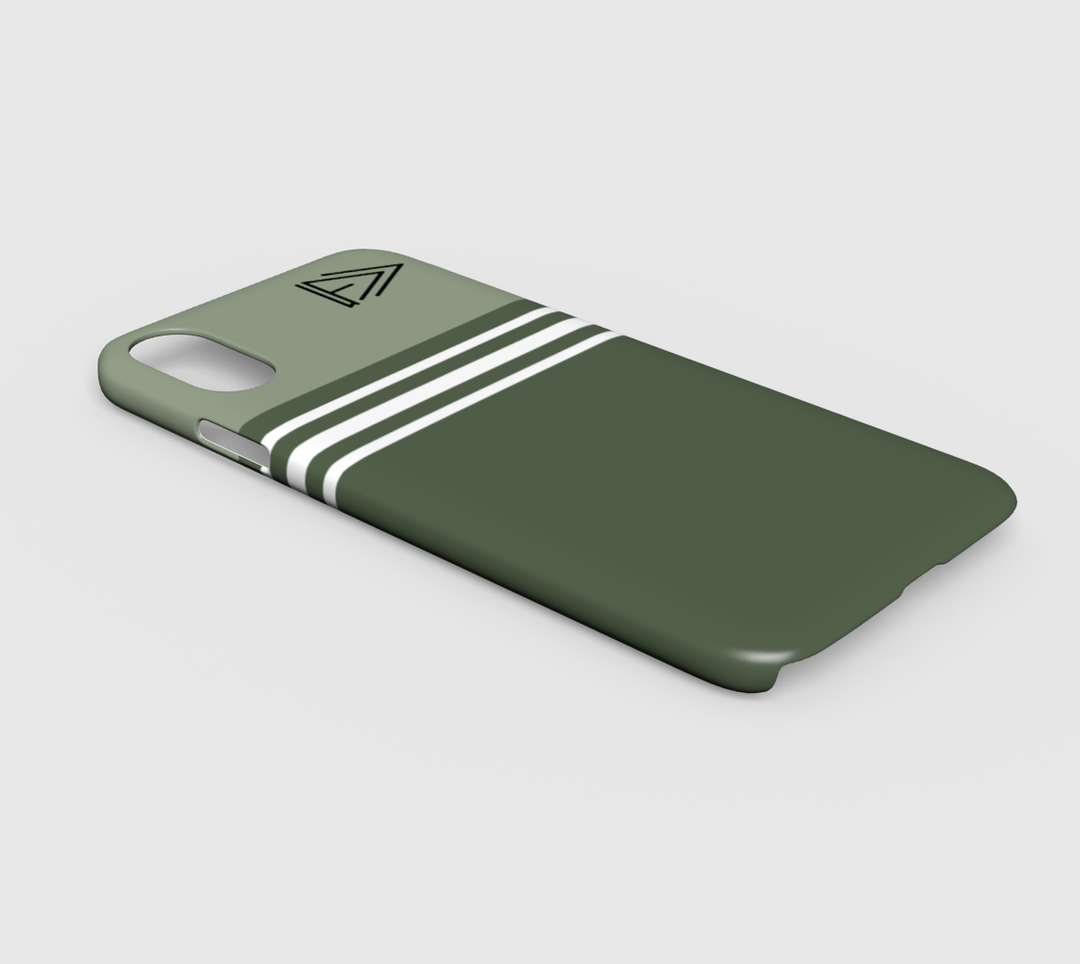 Coque Taupe à bande blanche