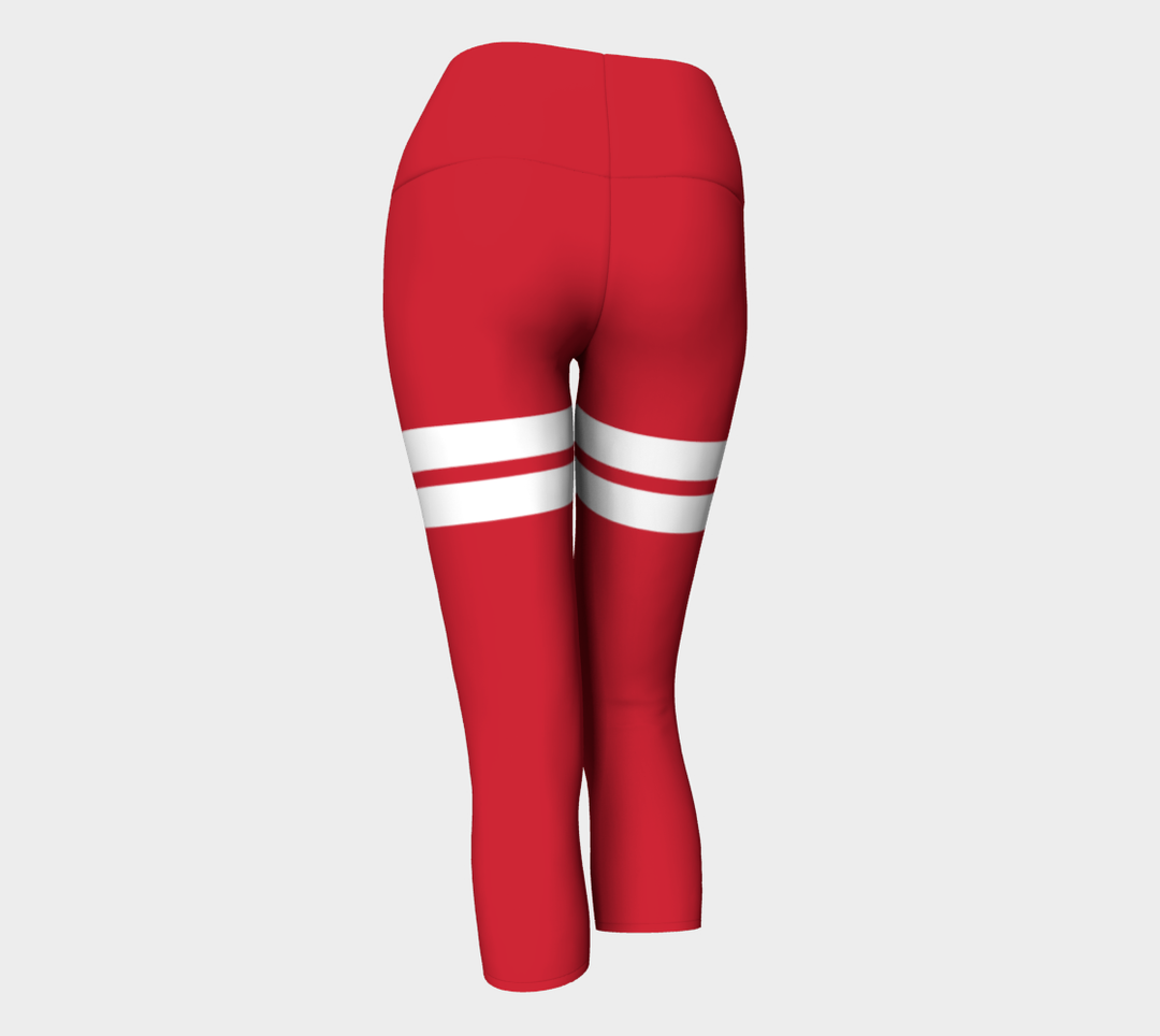 Pantacourt Taille haute a bande  rouge