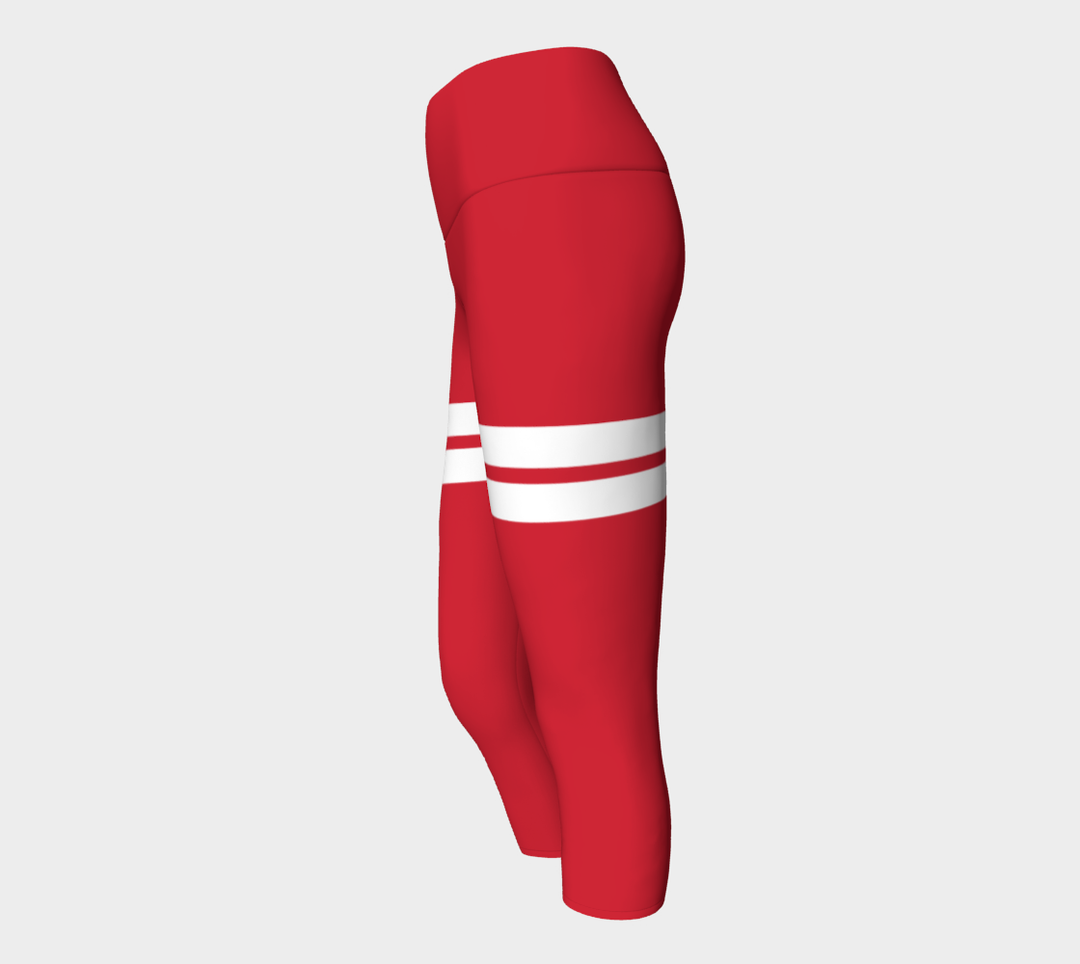 Pantacourt Taille haute a bande  rouge