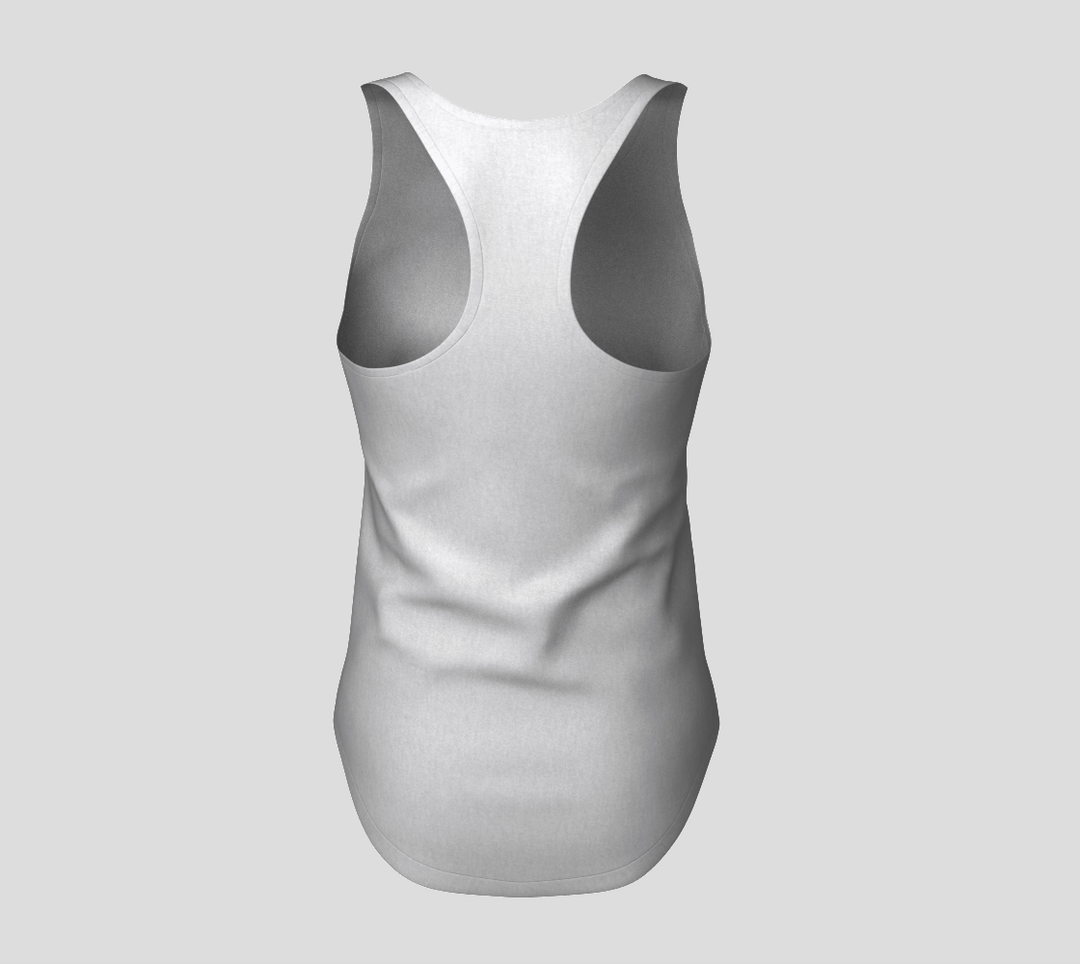 Camisole Racerbrack  Revaille-toi et cours Blanc
