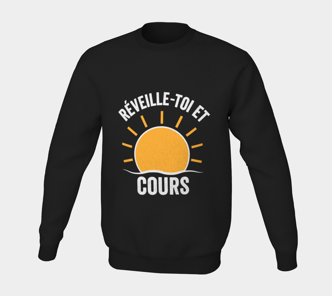 Coton ouate Revielle-toi et cours Noir