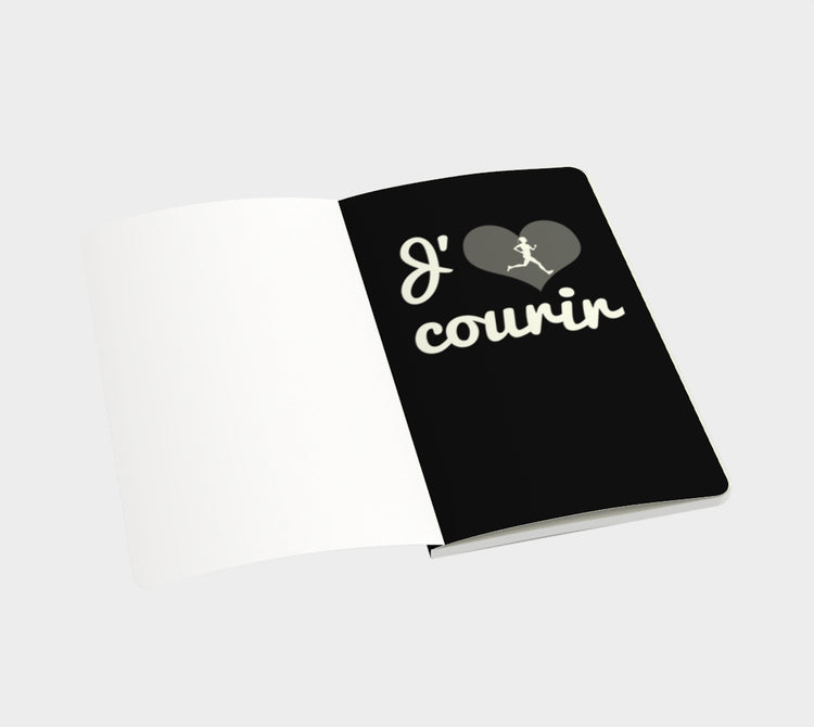 Carnet passion "J'aime courir" noir running