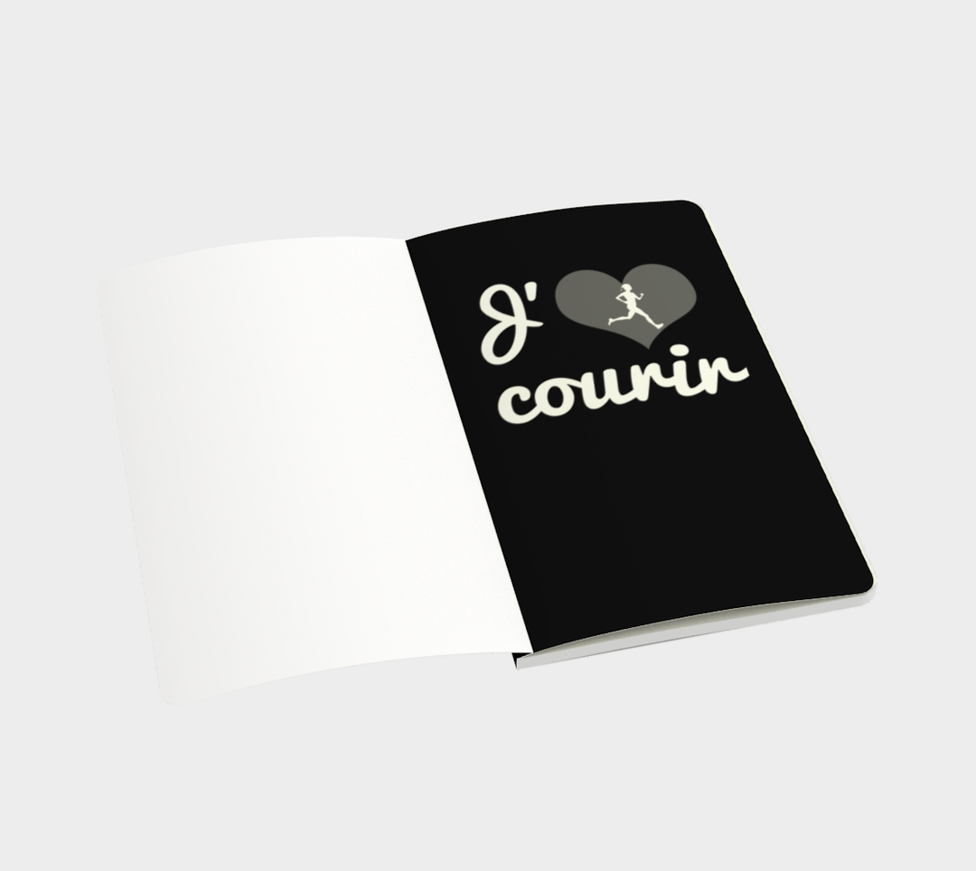 Carnet passion "J'aime courir" noir running