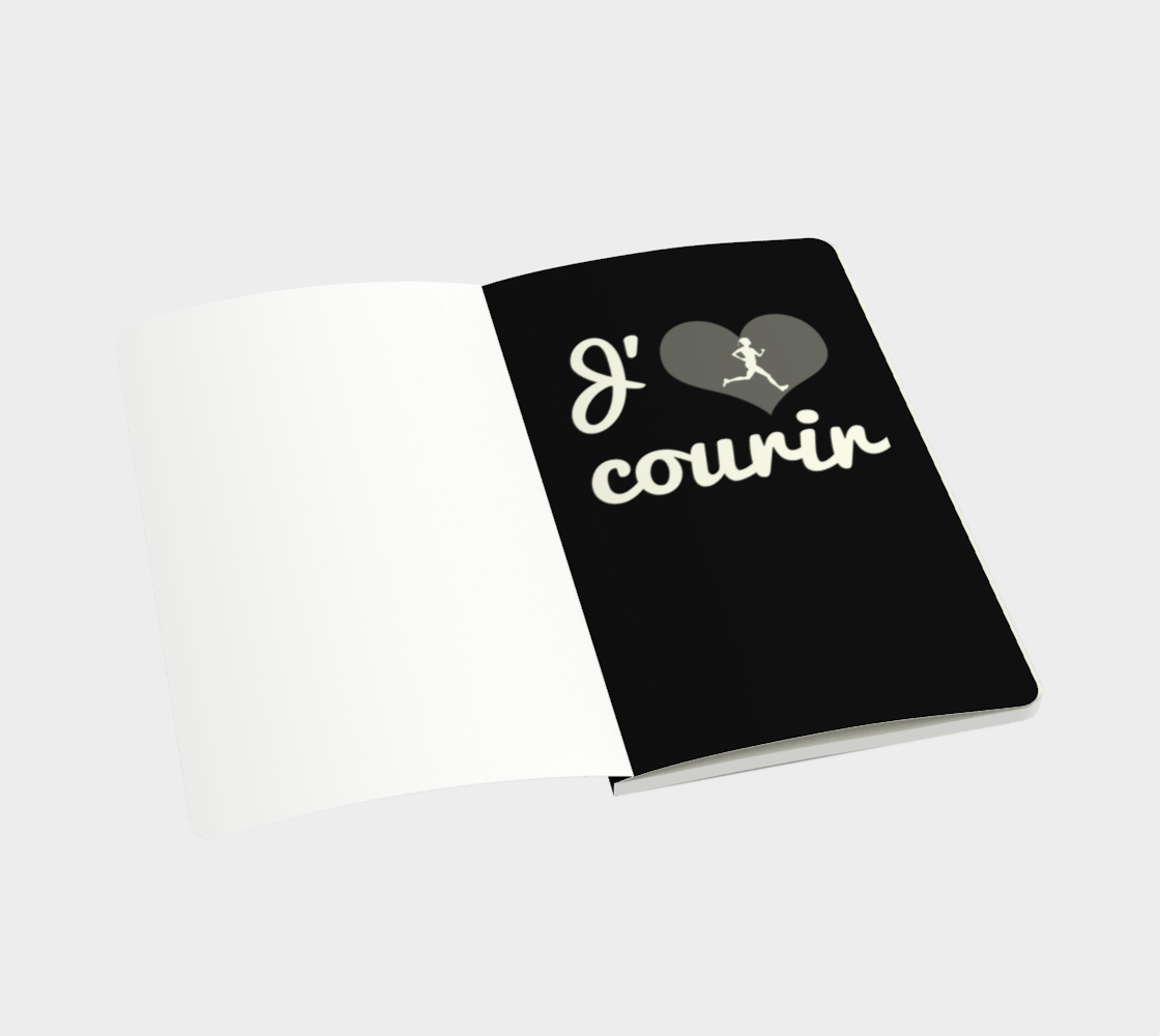 Carnet passion "J'aime courir" noir running
