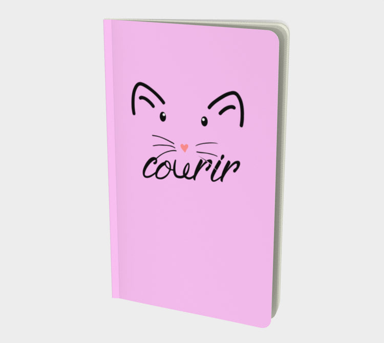 Carnet passion - Chat rose course à pied
