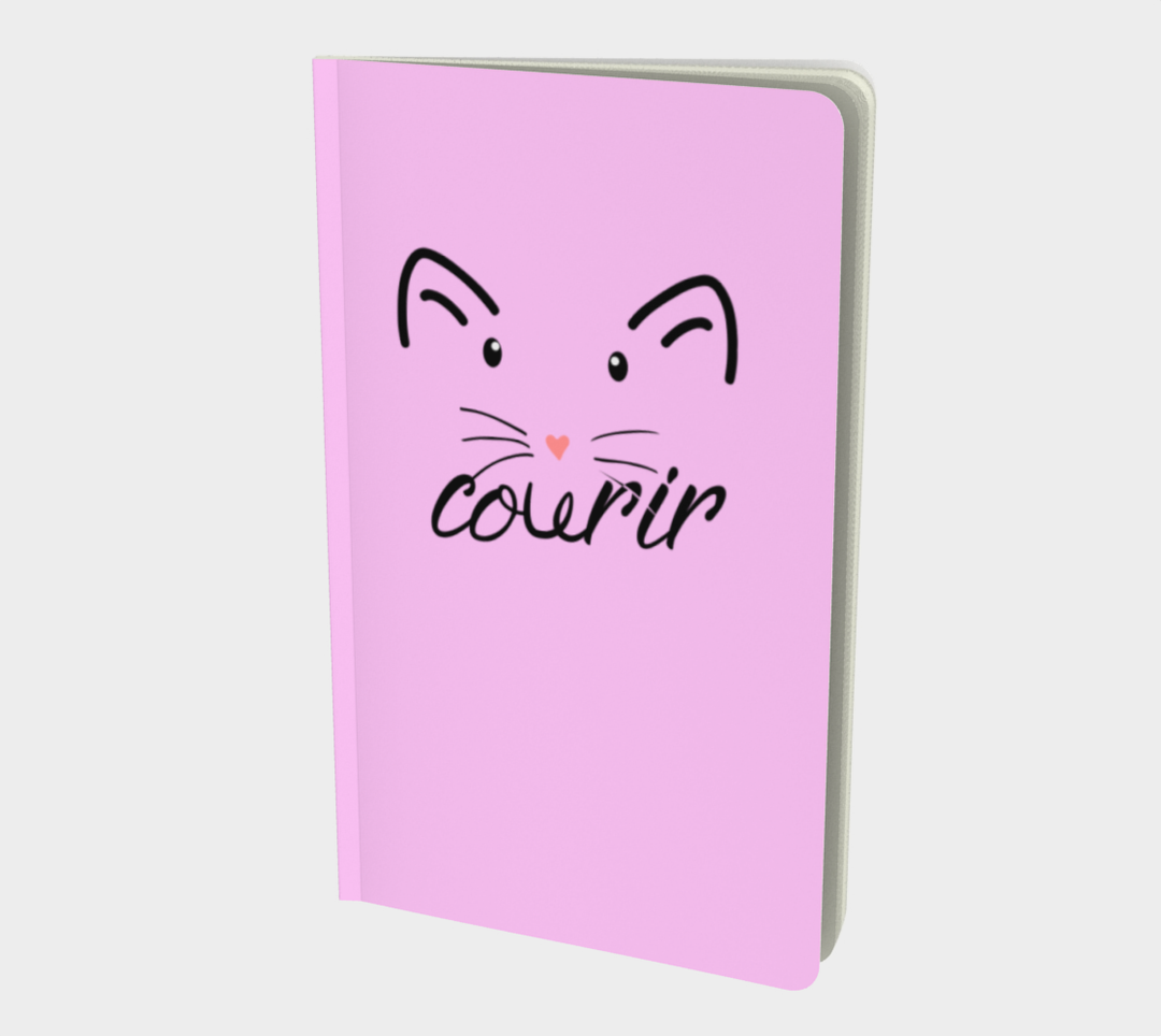 Carnet passion - Chat rose course à pied