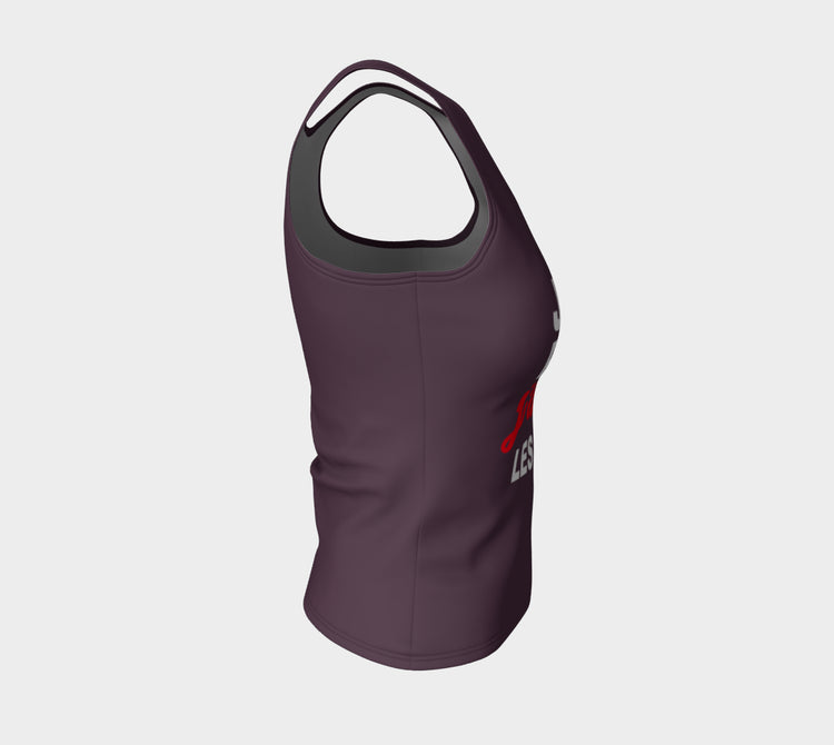 Camisole pour courir "Je cours parce que j'adore les sushis" mauve