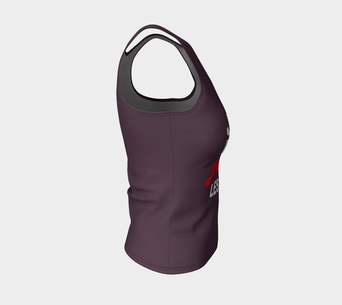 Camisole pour courir "Je cours parce que j'adore les sushis" mauve