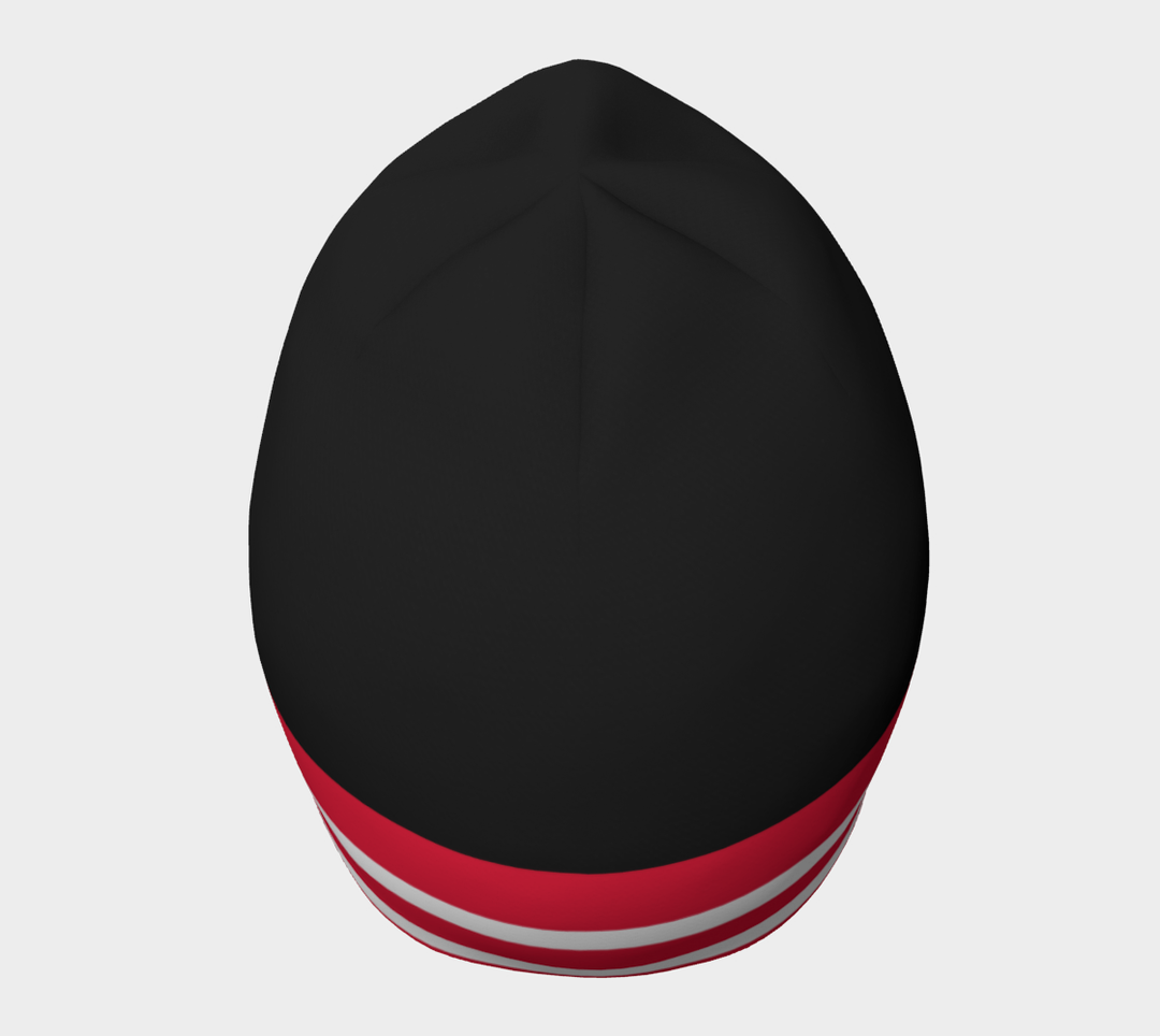 Tuque a bande rouge & noir