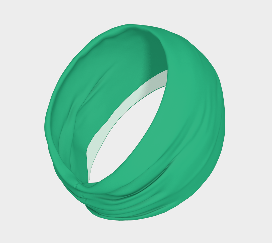 Bandeau "Je cours parce que j'adore les sushis" vert émeraude fitness