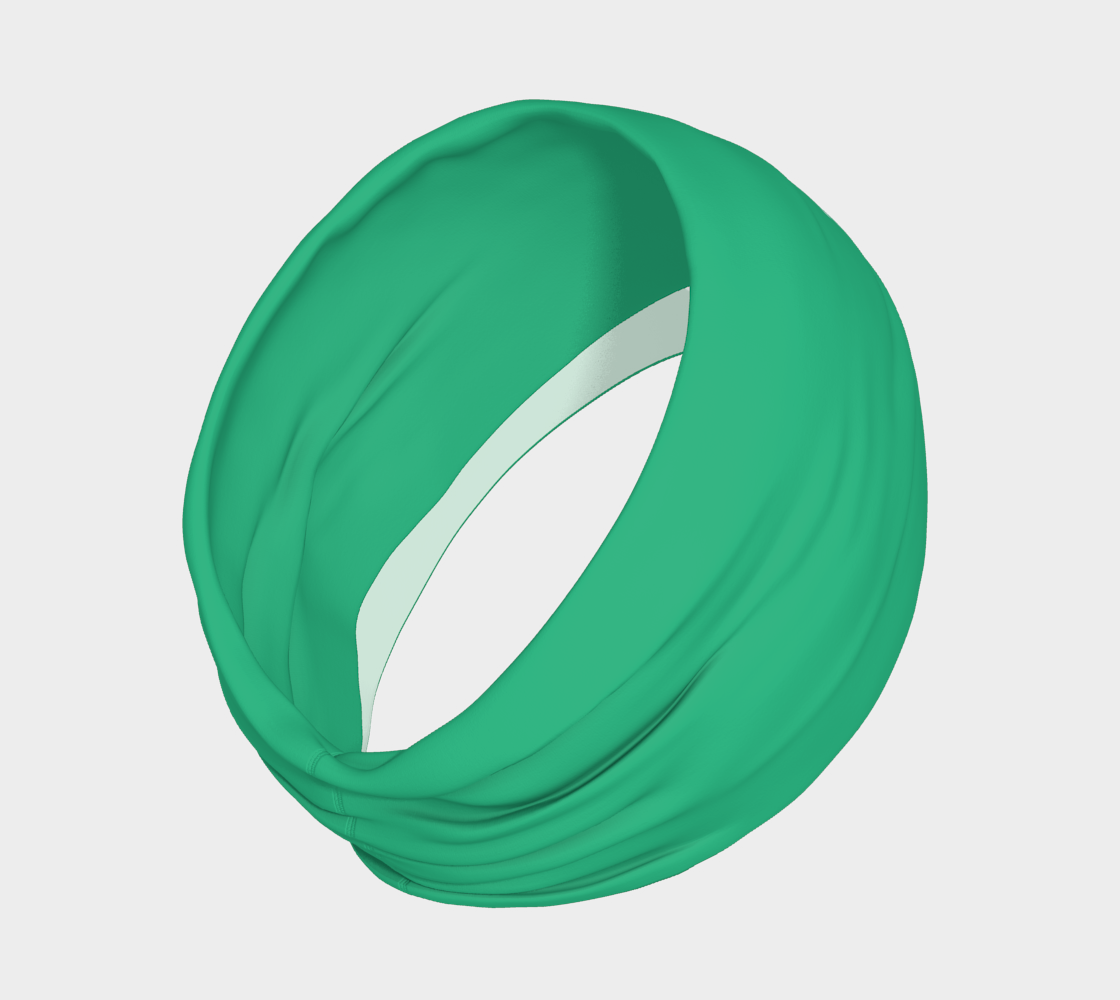 Bandeau "Je cours parce que j'adore les sushis" vert émeraude fitness