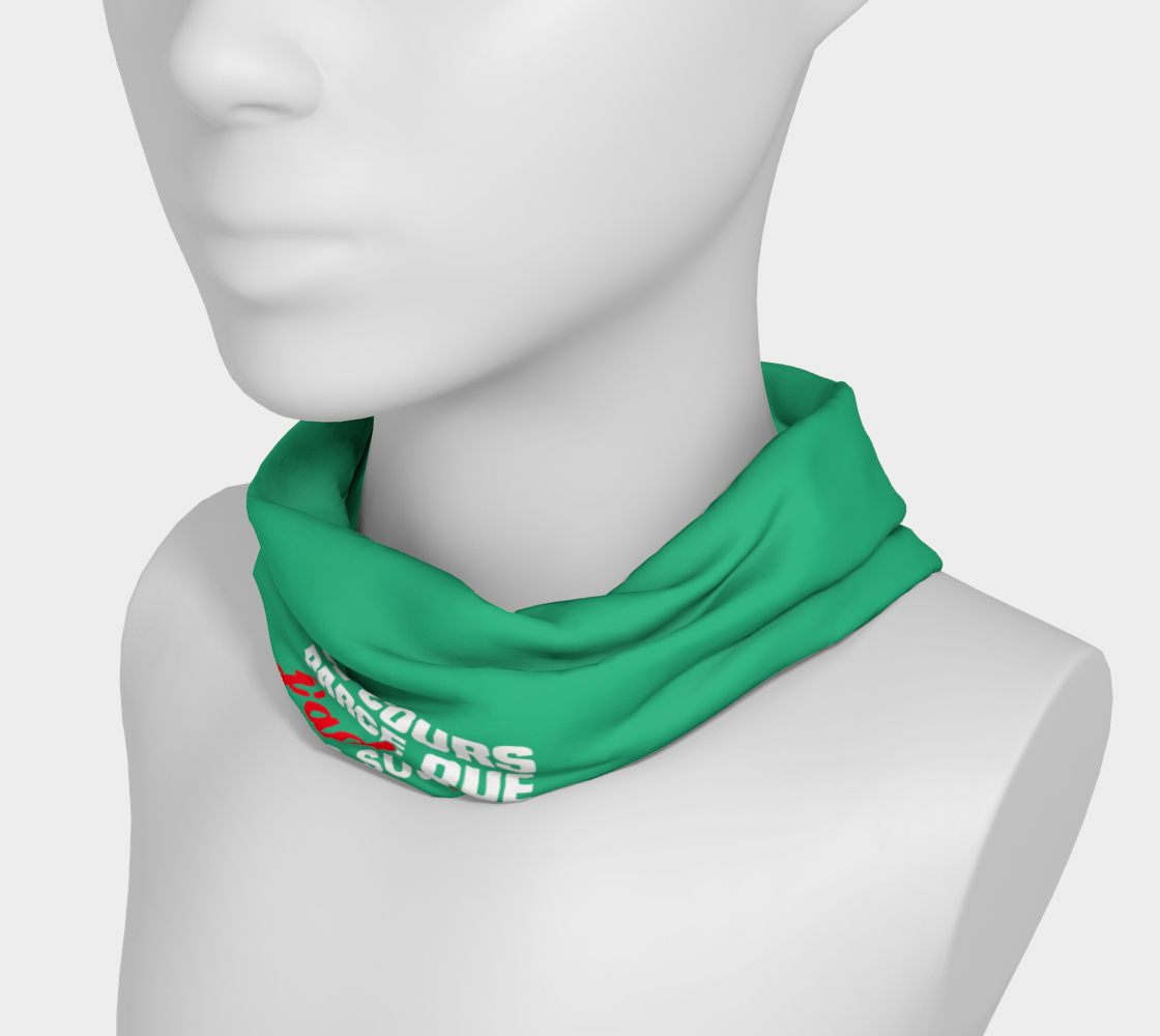 Bandeau "Je cours parce que j'adore les sushis" vert émeraude crossfit