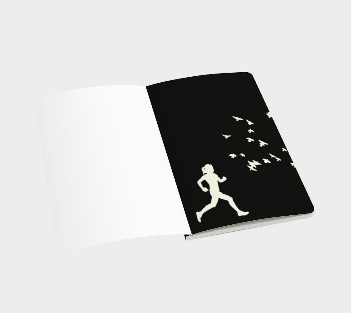 Carnet inspirant noir - Envolée course à pied