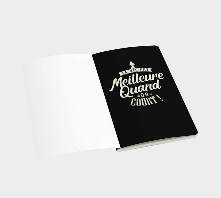 Carnet d'entraînement inspirant - La vie est meilleure quand on court - course à pied