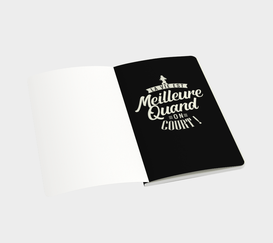 Carnet d'entraînement inspirant - La vie est meilleure quand on court - course à pied