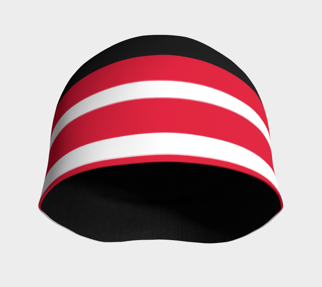 Tuque a bande rouge & noir