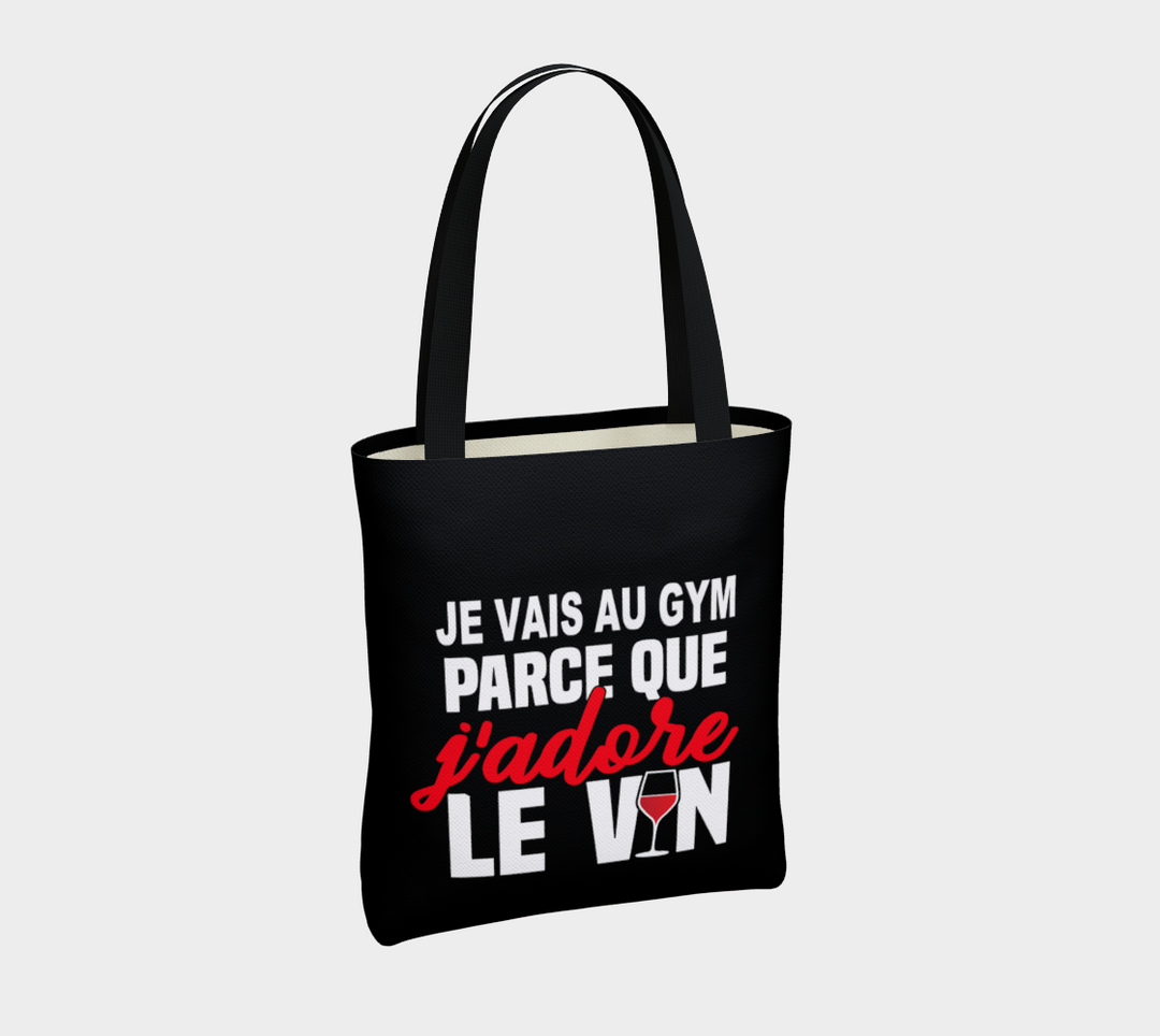 Sac à main je vais au gym parce que j’adore le vin