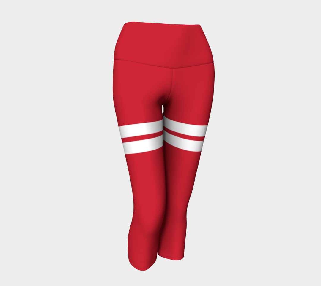 Pantacourt Taille haute a bande  rouge