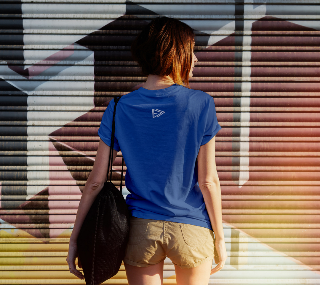T-shirt je cours parce que j’adore les sushis Hbleu