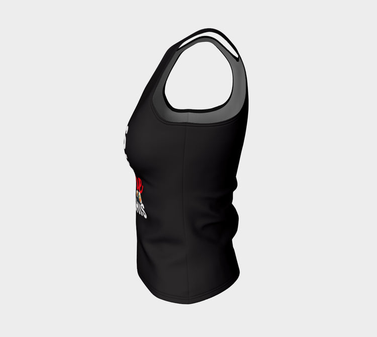 Camisole jogging "Je cours parce que j'adore les sushis" noir