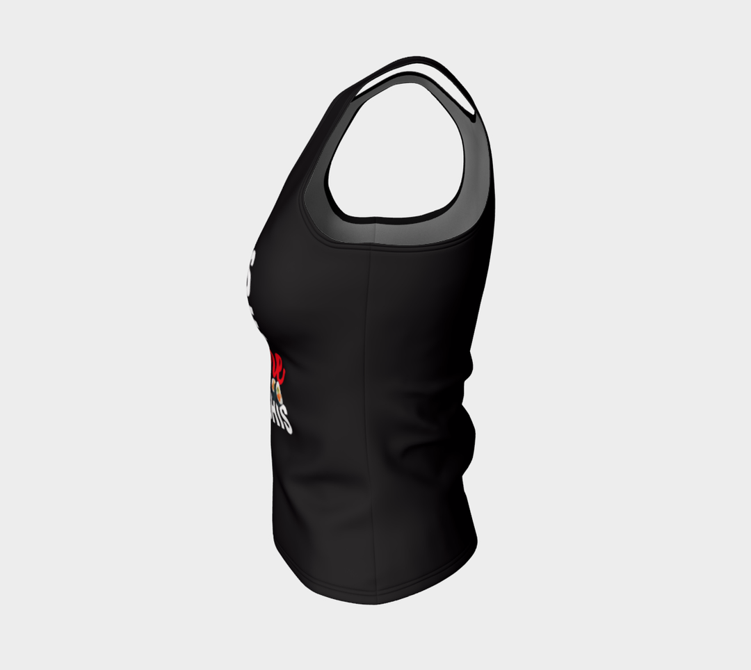 Camisole jogging "Je cours parce que j'adore les sushis" noir