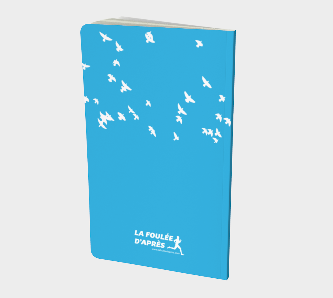 Carnet inspirant bleu - Envolée course à pied