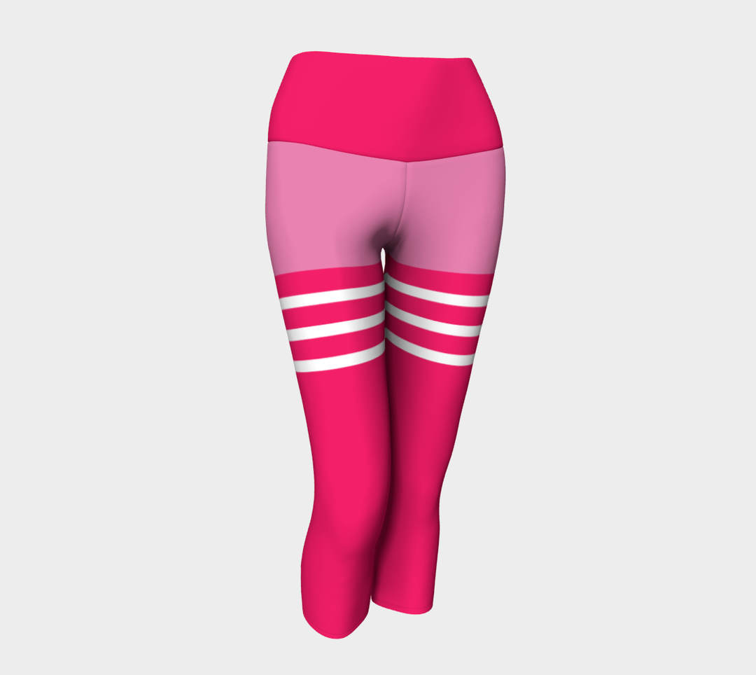 Pantacourt Taille haute a bande  Rose