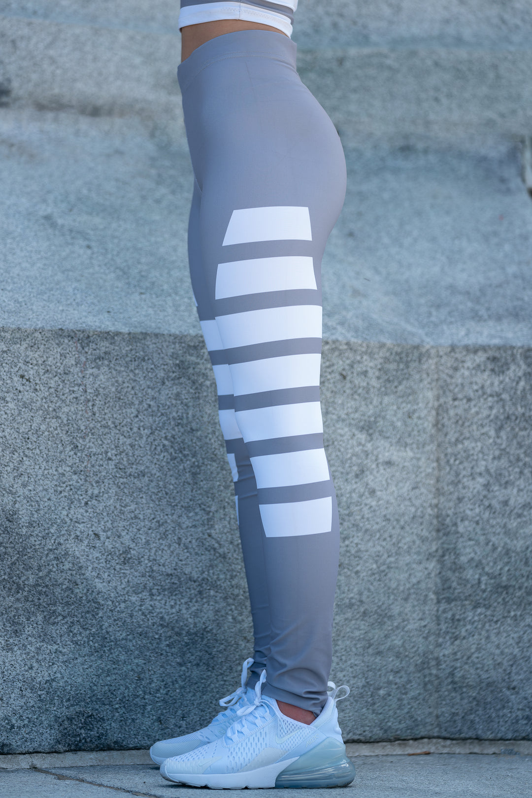 Legging Taille Basse zèbre gris
