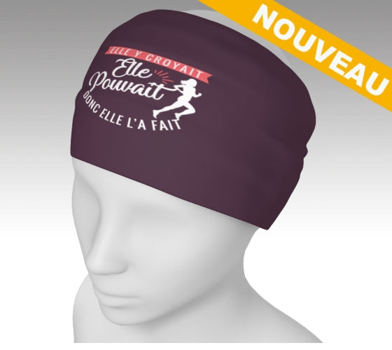 Nouvelle collection 2018 - Bandeau de sport elle y croyait elle pouvait elle l'a fait