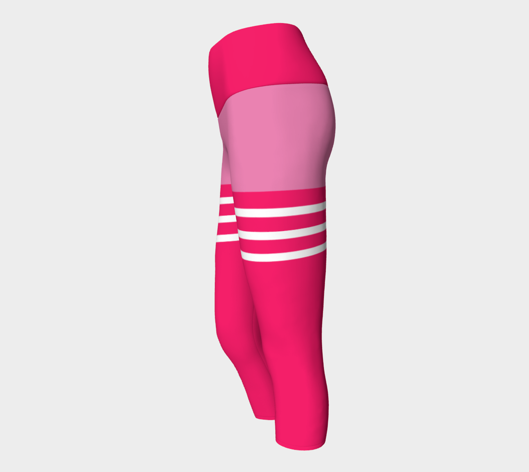 Pantacourt Taille haute a bande  Rose