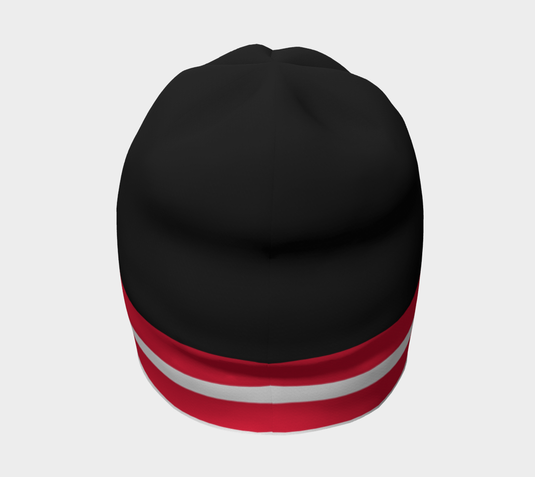 Tuque a bande rouge & noir