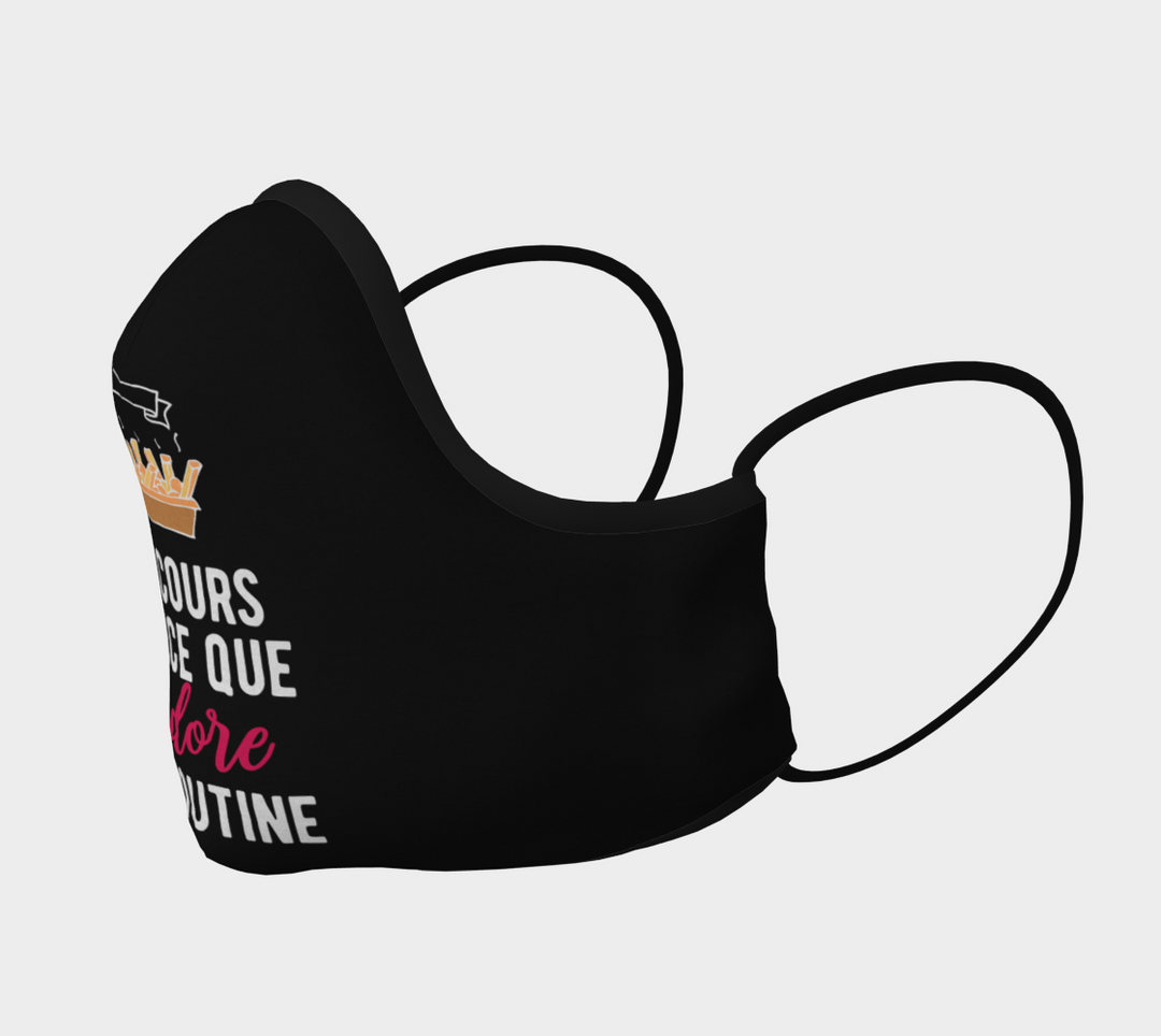 Masque je cours parce que j’adore la poutine