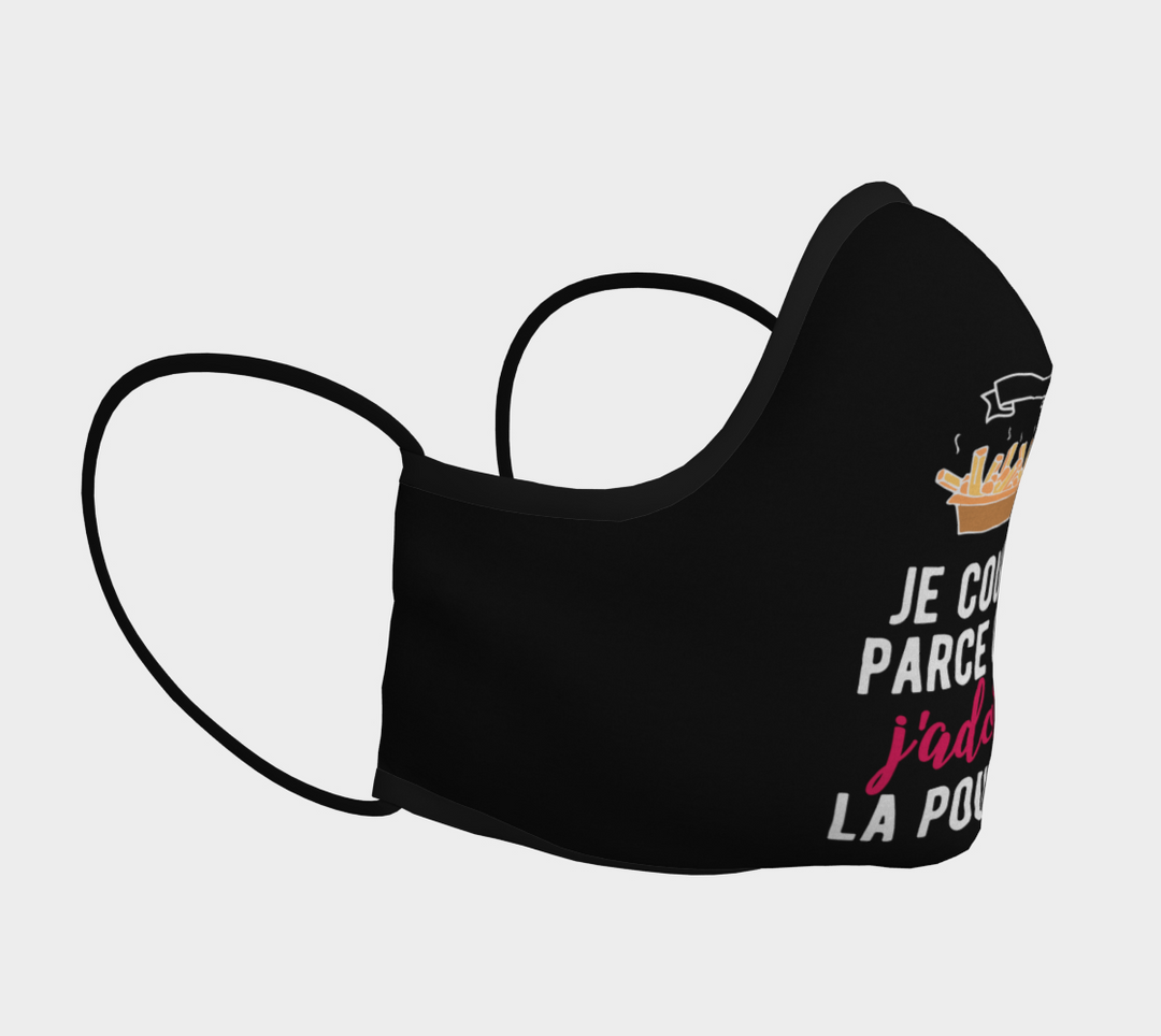 Masque je cours parce que j’adore la poutine