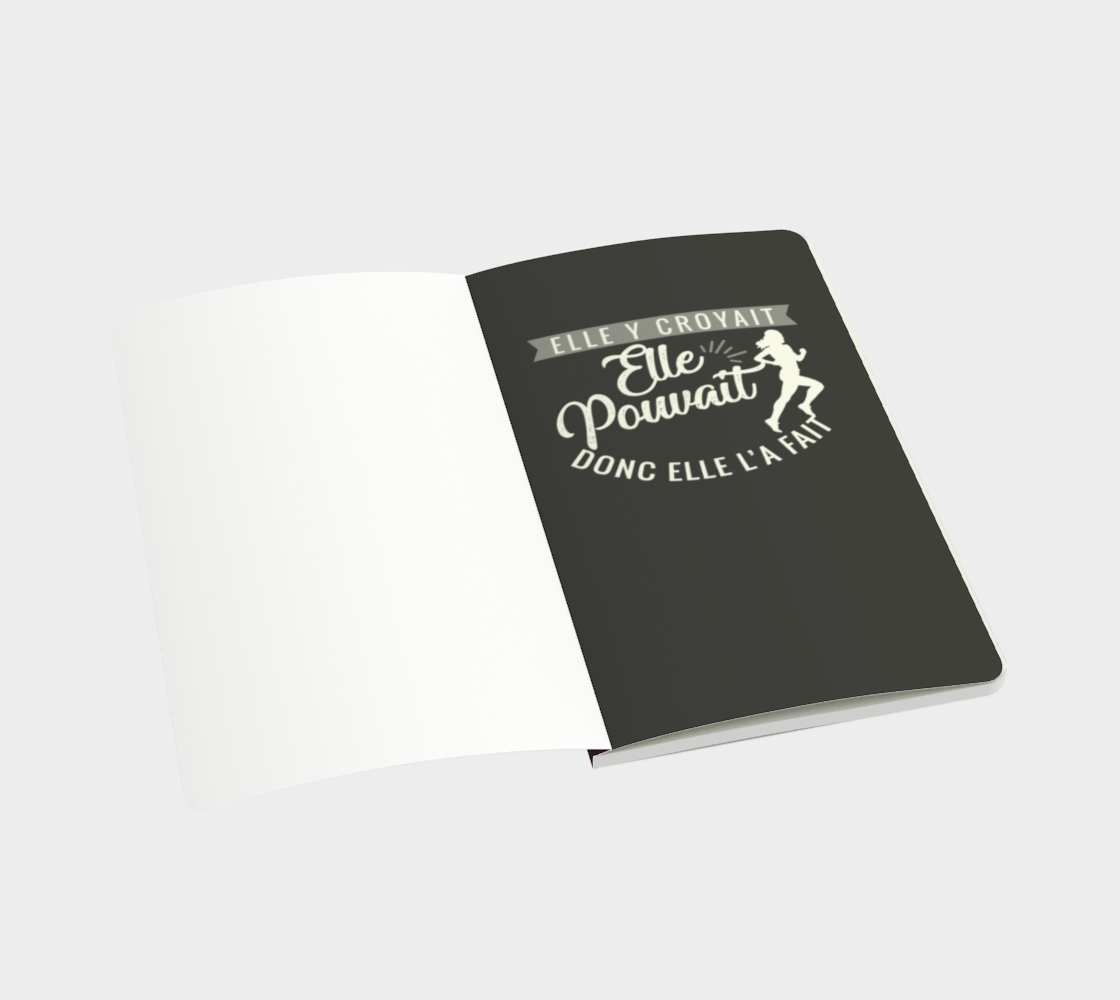 Carnet mauve running "Elle y croyait, Elle pouvait, donc Elle l'a fait" - mauve
