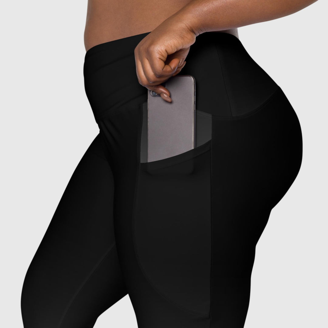Legging croisé taille haute ombre avec poches
