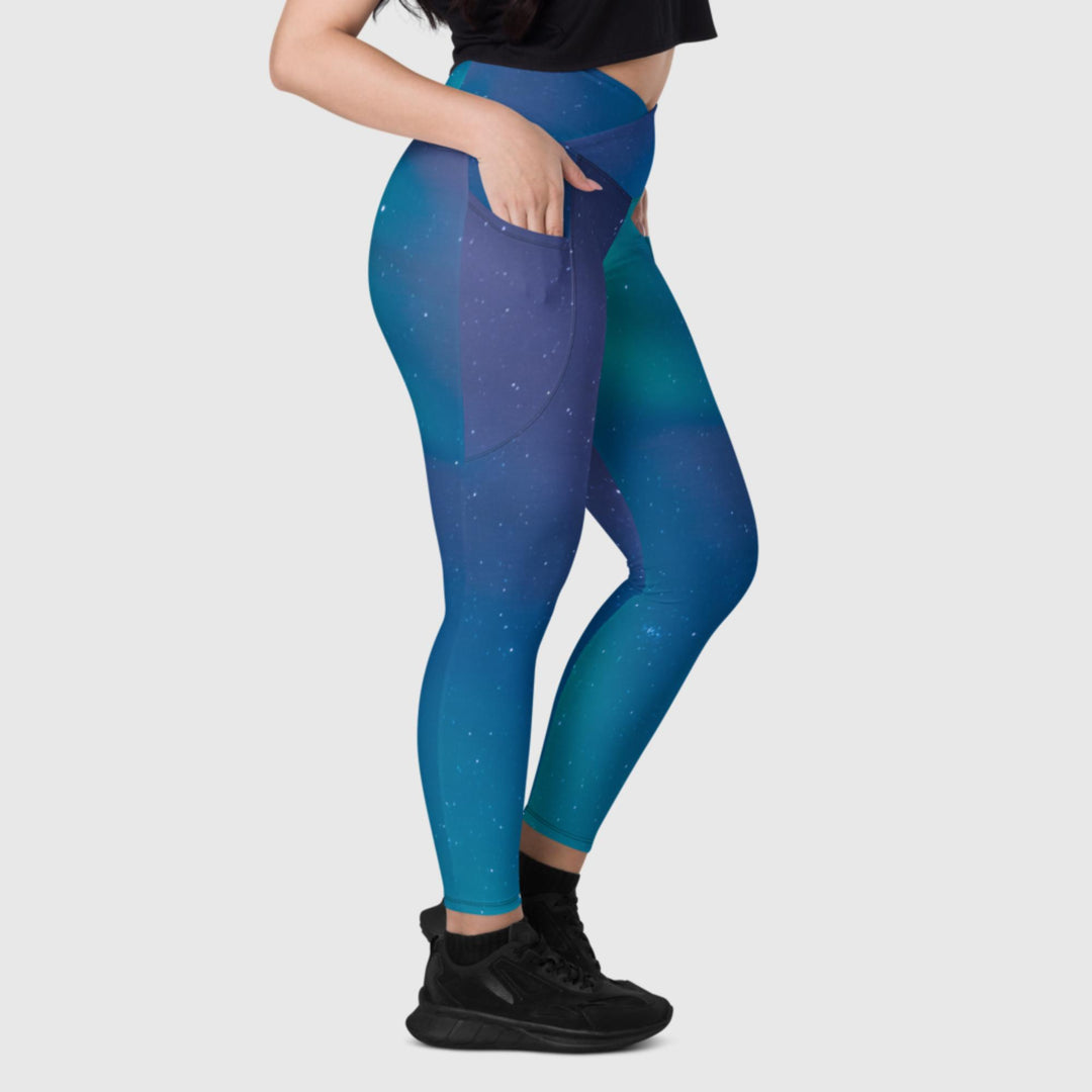 Legging croisé taille haute boréal avec poches