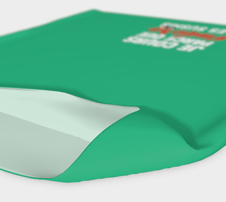 Bandeau "Je cours parce que j'adore les sushis" vert émeraude running