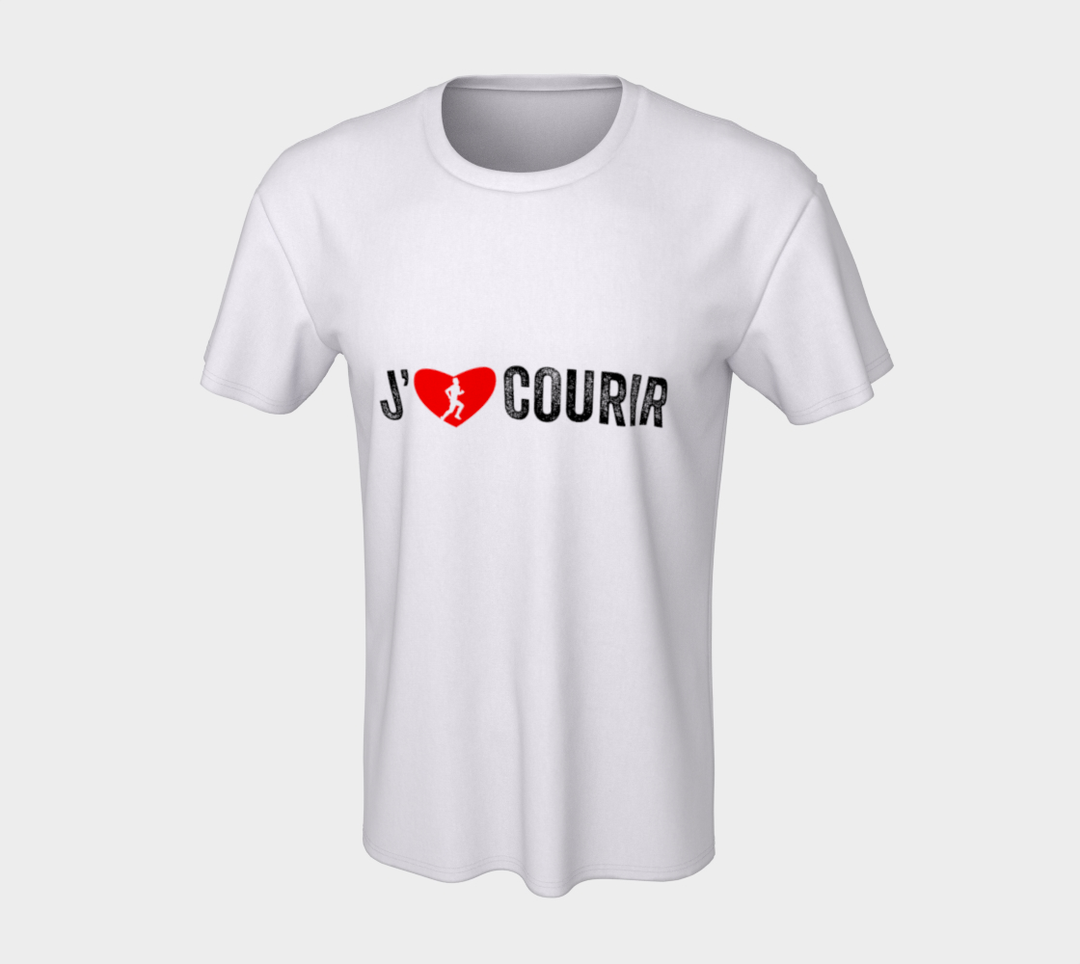 T-shirt J’aime courir coeur rouge