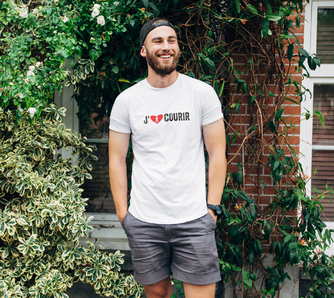 T-shirt J’aime courir coeur rouge