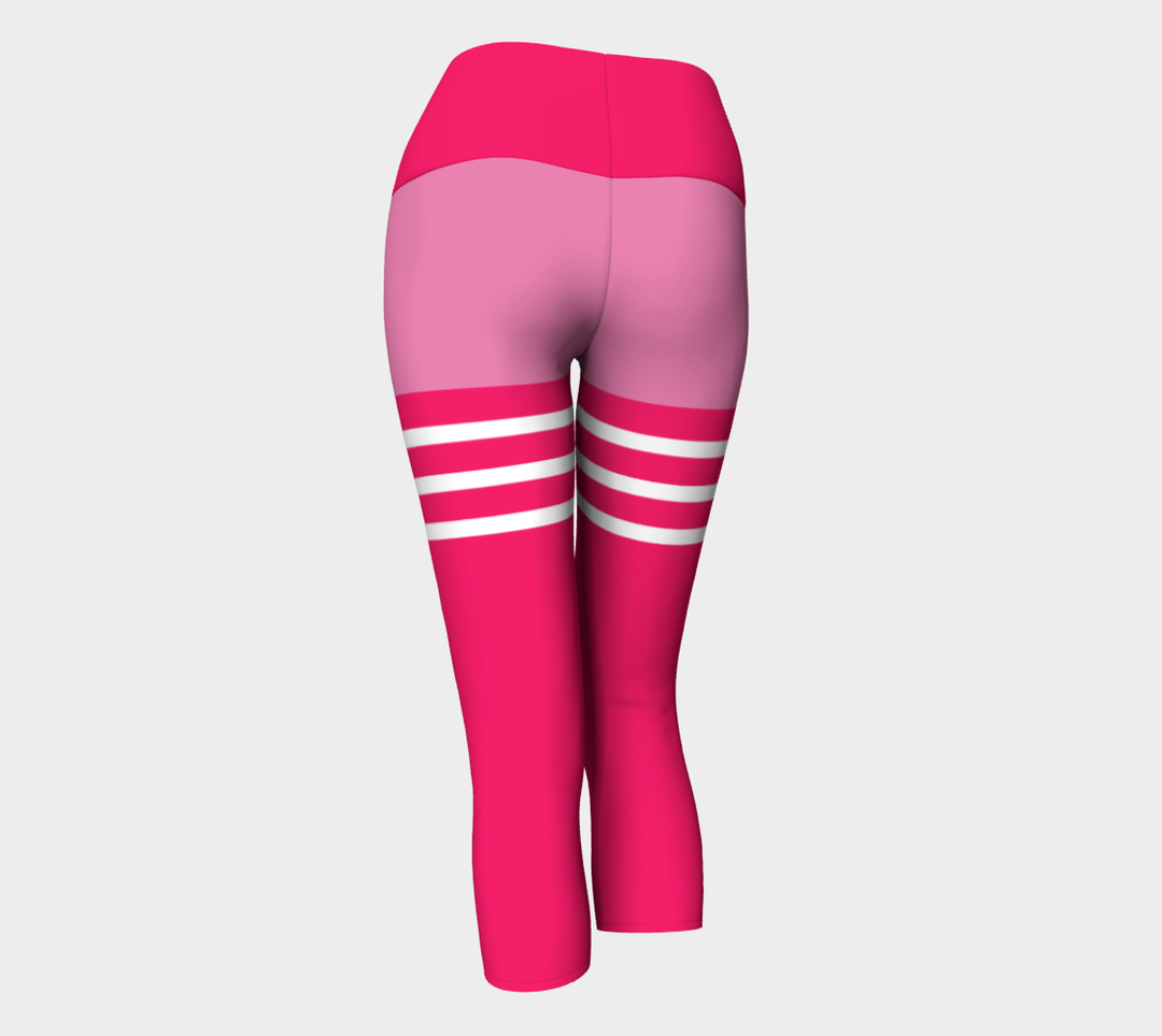 Pantacourt Taille haute a bande  Rose
