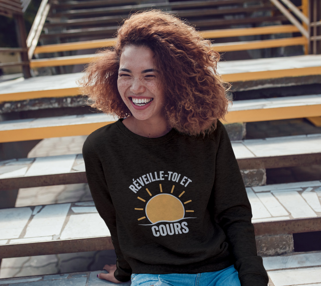 Coton ouate Revielle-toi et cours Noir
