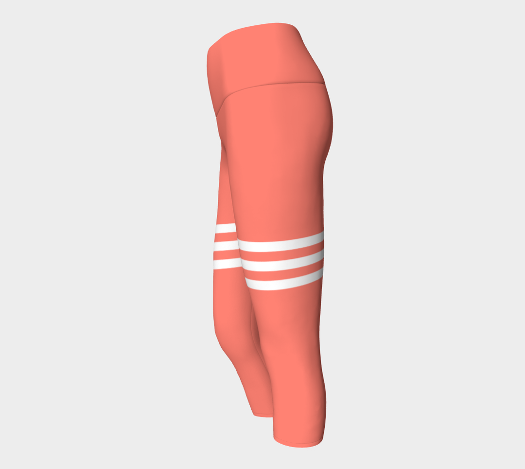 Pantacourt sport Taille Haute Bali rose saumon