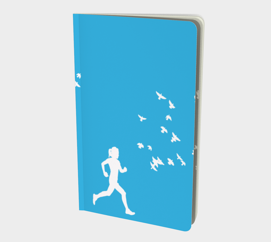 Carnet inspirant bleu - Envolée running